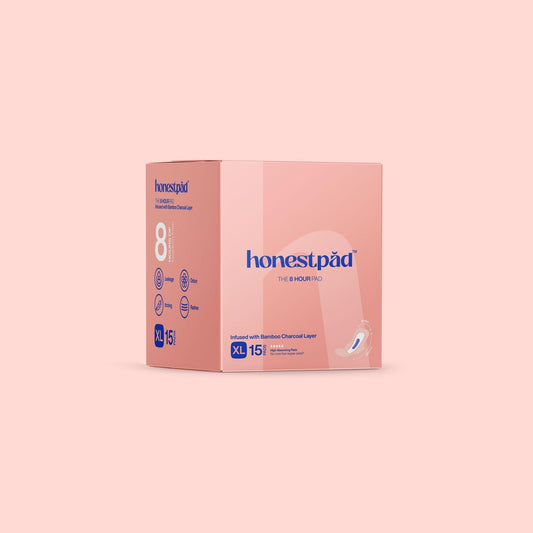Monthly Saver Pack Bamboo Charcoal 8 Hour Pad Toxin-free | XL | XXL | 15 Pads - Honestpad