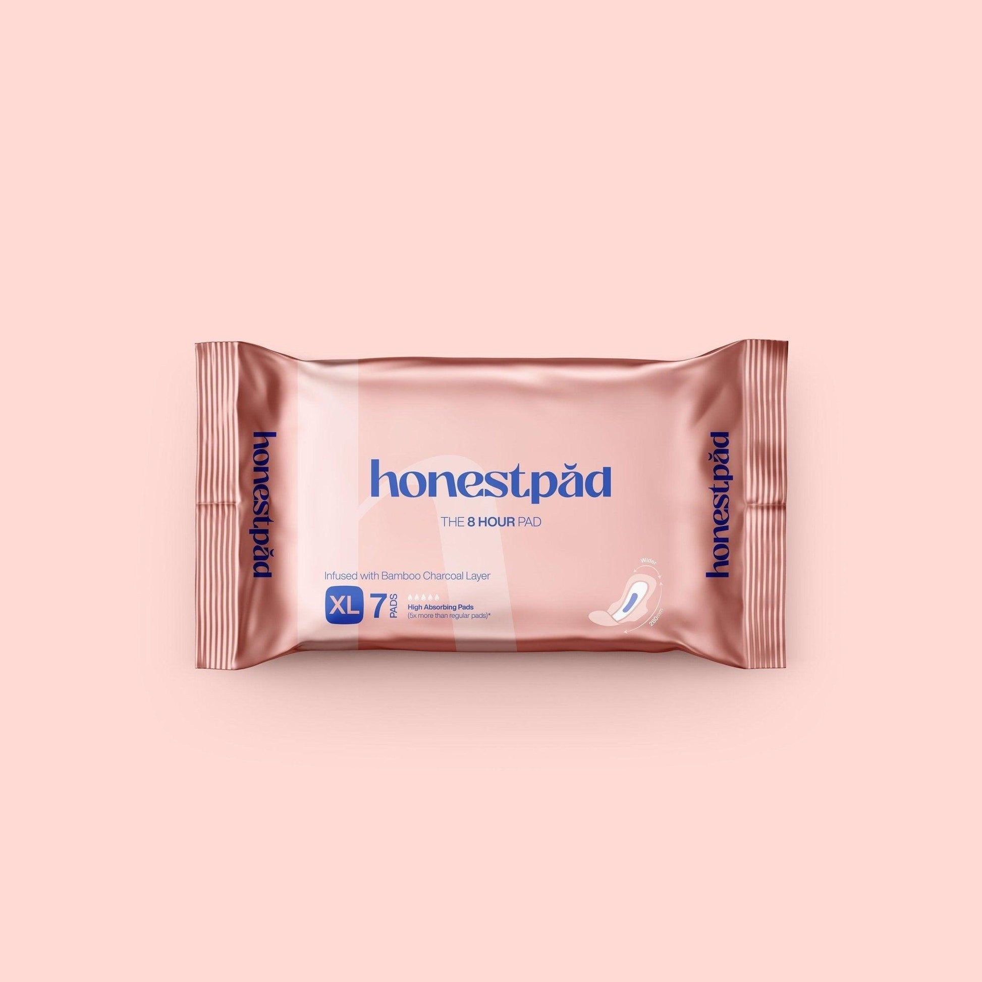 8-hour Toxin-free Sanitary Napkin made of Bamboo Charcoal - Honestpad