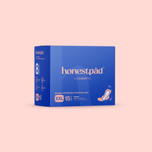 Monthly Saver Pack Bamboo Charcoal 8 Hour Pad Toxin-free | XL | XXL | 15 Pads - Honestpad